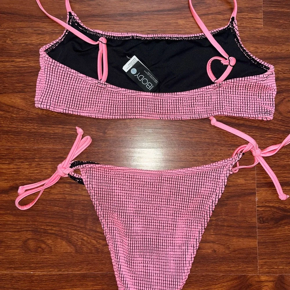 Pink Checkered Bikini Set - Picture 2 of 4
